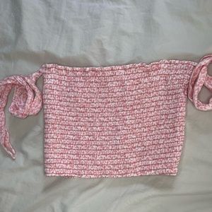 Boutique Pink Tube Top with ties